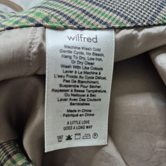 Aritzia Wilfred Renée A-line Plaid Mini Skirt Size 10 - Picture 8 of 12